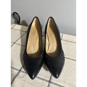 Naturalizer N5 Comfort Heels 8M Oden Casual Pointed Career Pumps‎ Black Leather